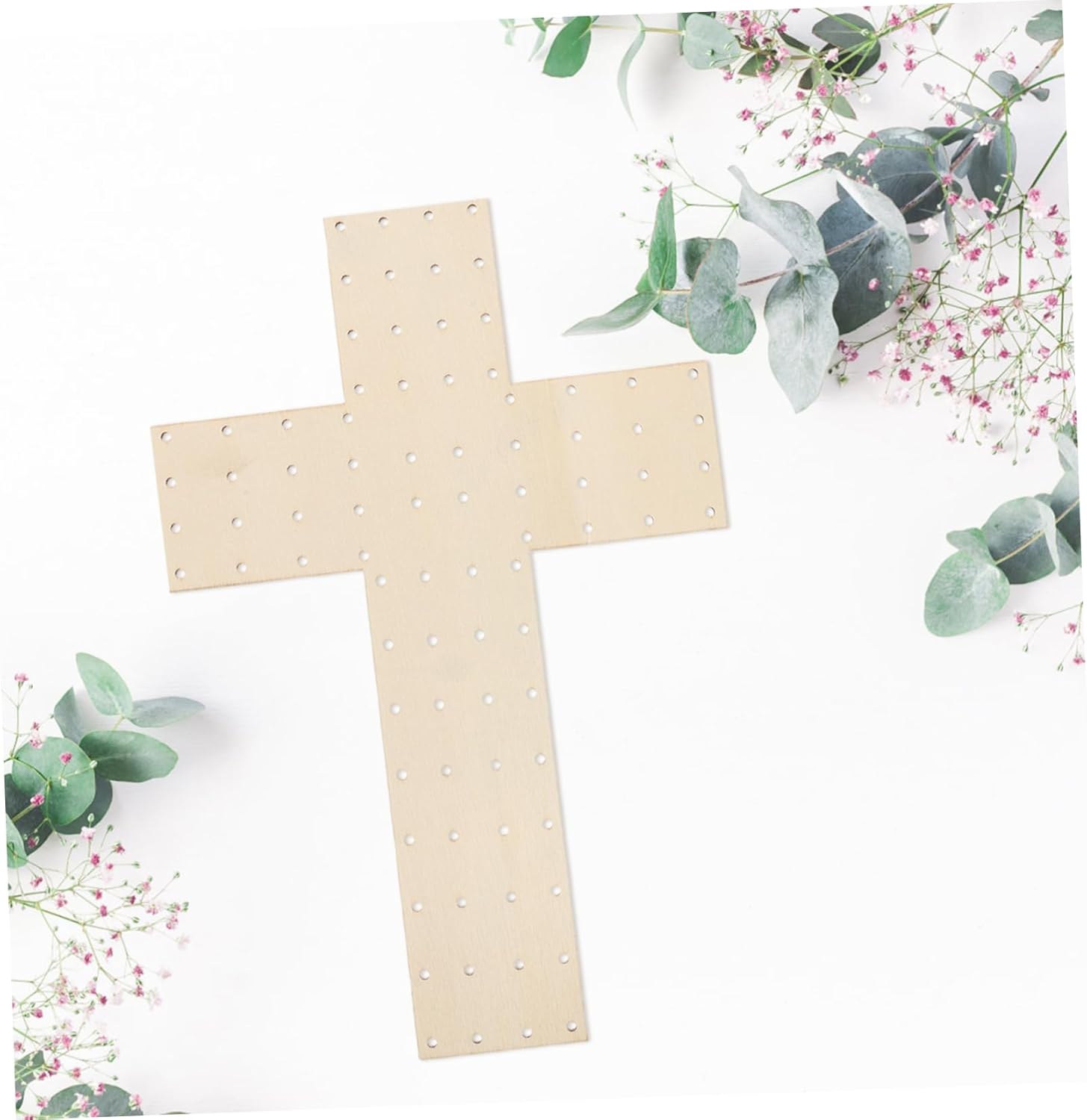 Wooden Cross Wreath Frame for Holiday Decor