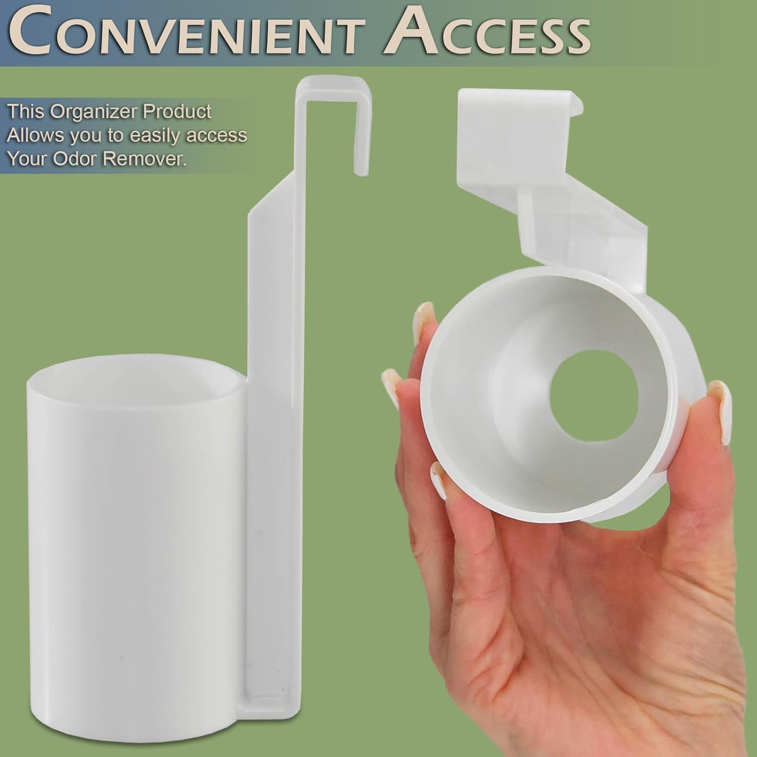 Home-X White Air Freshener Spray Bottle Holder for Toilet