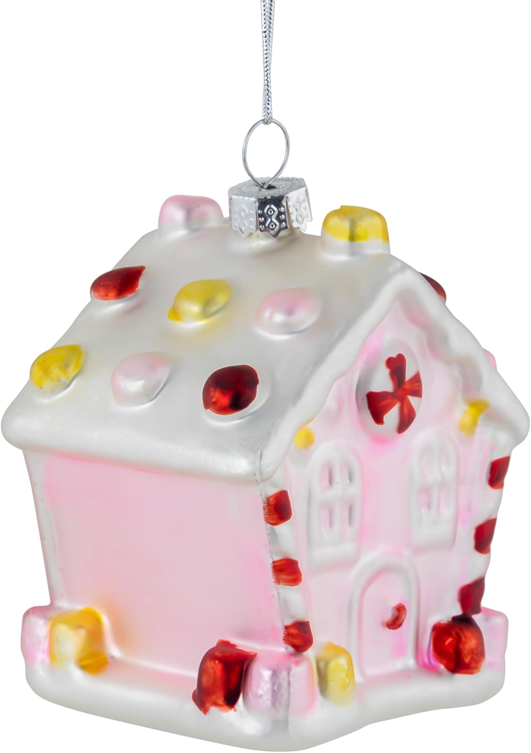 Northlight Candy House Glass Christmas Ornament 325 Inch Pink