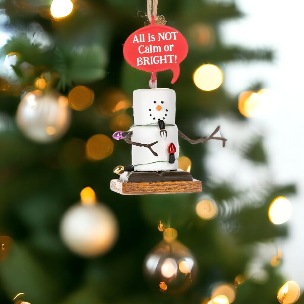 Ganz Smores All is NOT Calm or Bright Holiday Ornament