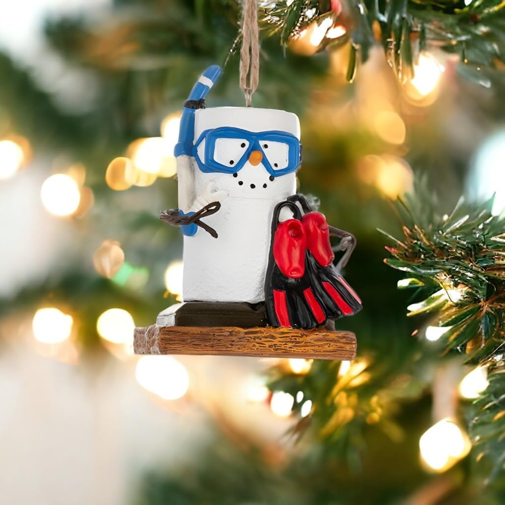 Ganz Smores Snorkeling Ornament Blue Red