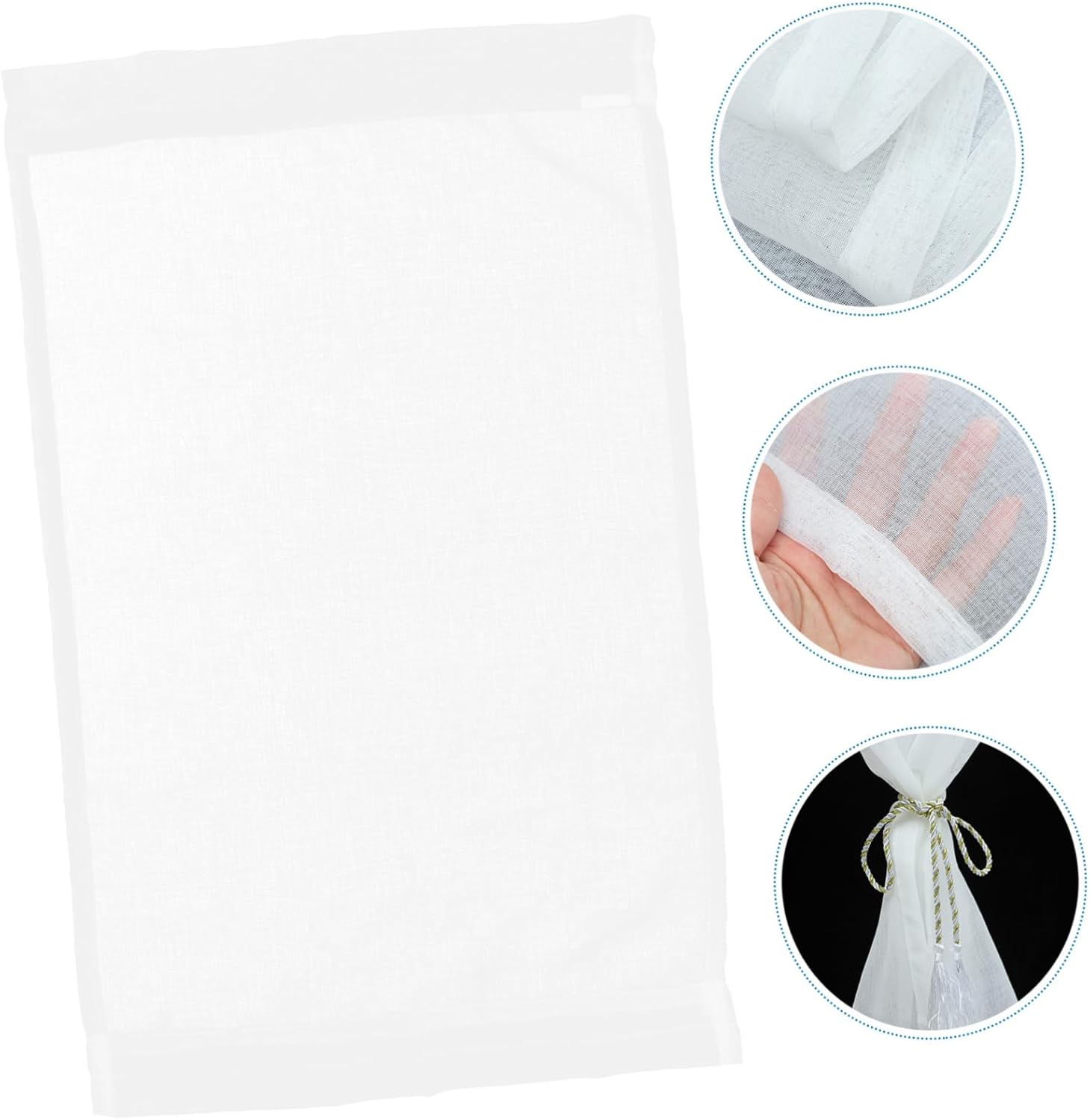 Cabilock Doorway Curtain Soft Gauze Divider for Home Kitchen Bathroom