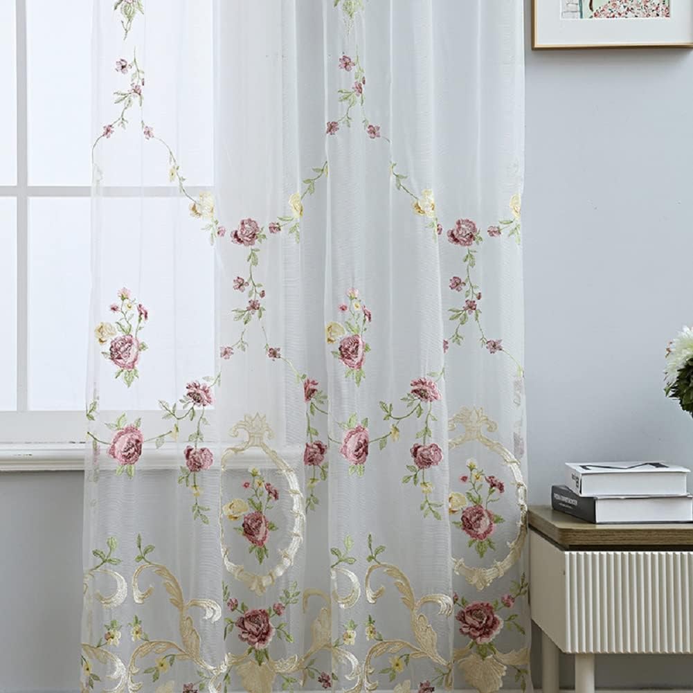 Voile Sheer Curtains with Rod Pocket for Living Room Kids Bedroom