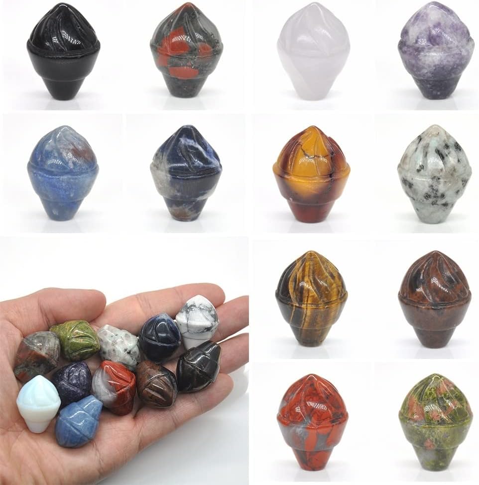 1 Inch Mini Flame Torch Healing Crystal Statue