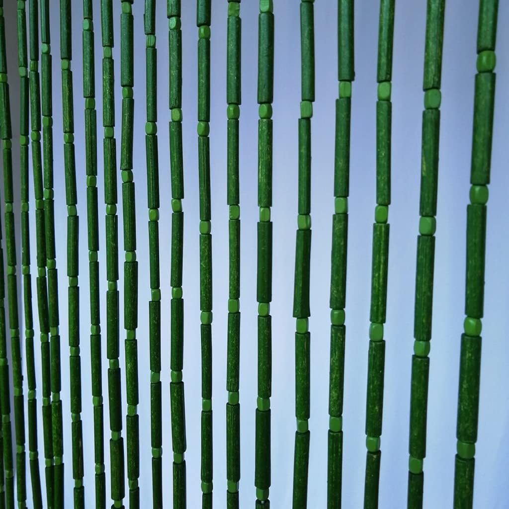 ZHOUXIAO Bamboo Beaded Curtain for Doorways