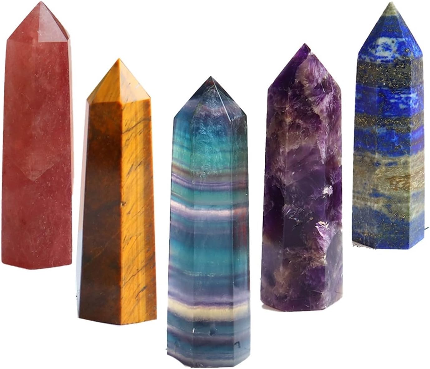 AtkitS Natural Crystal Column Energy Wand