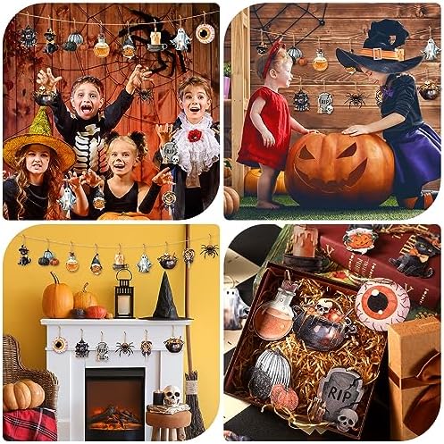 Huwena 36 Pcs Halloween Tree Ornaments