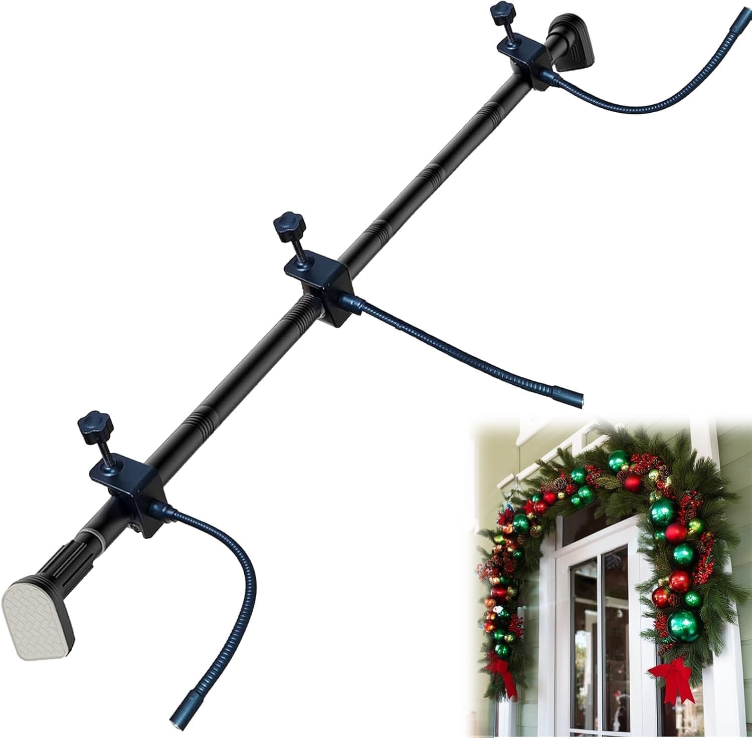 Garland Hanger for Door Frame Adjustable 32-80 Inch No Screws