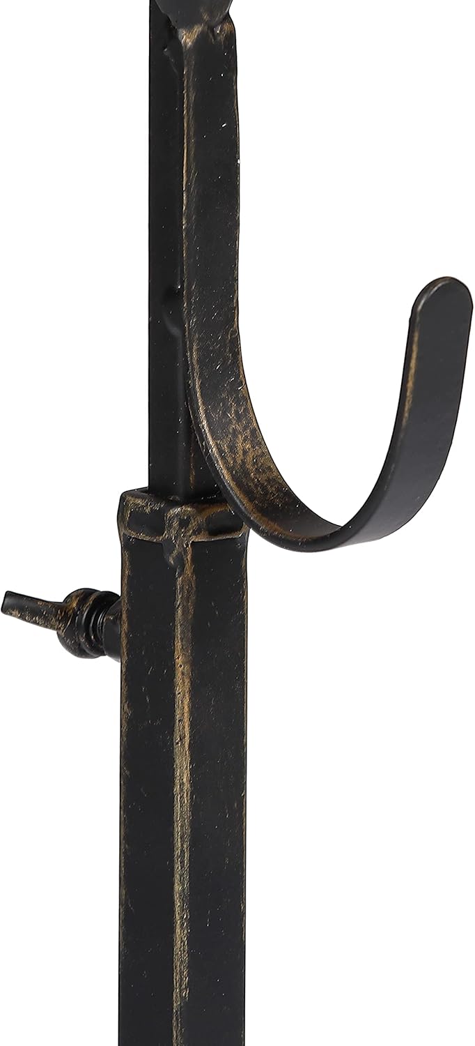 Adjustable Wreath Stand - Wrought Iron with Fleur De Lis Design