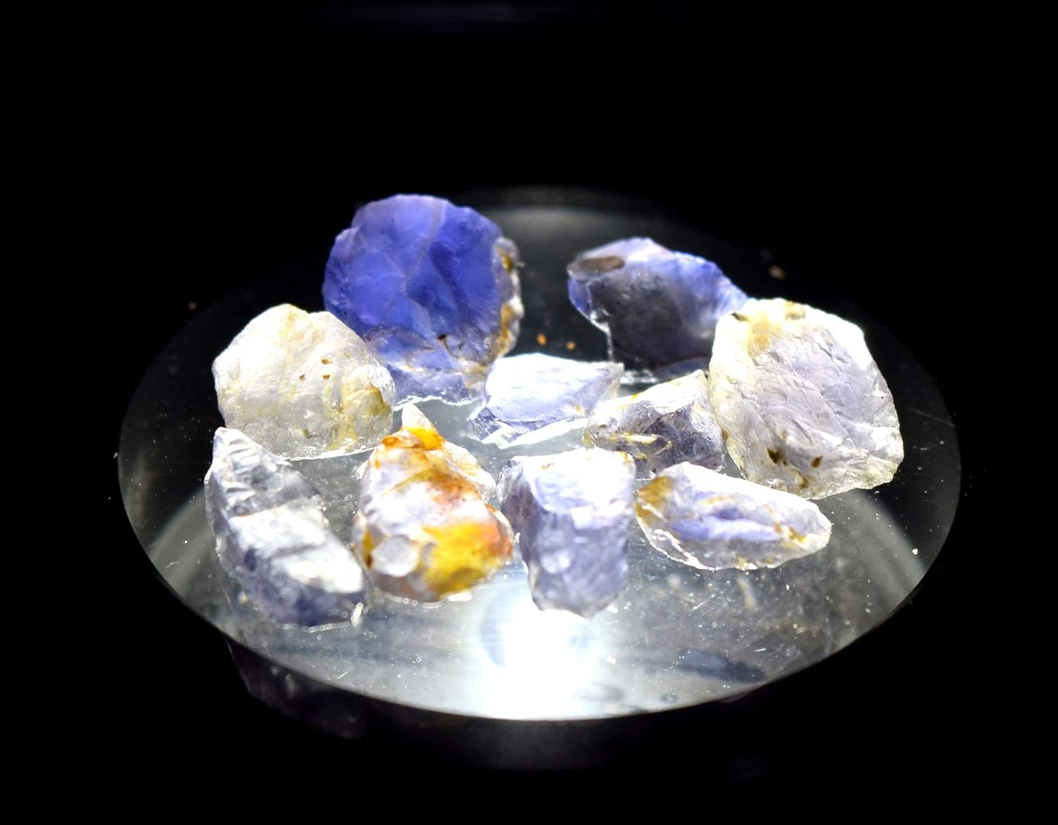 HC Set 10PCS Natural Blue Iolite Rough Stones
