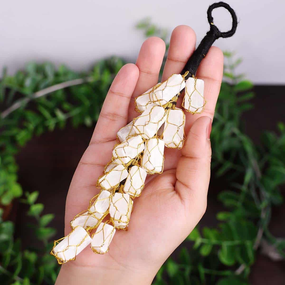 Zahan Crystal Selenite Raw Hanging Decor