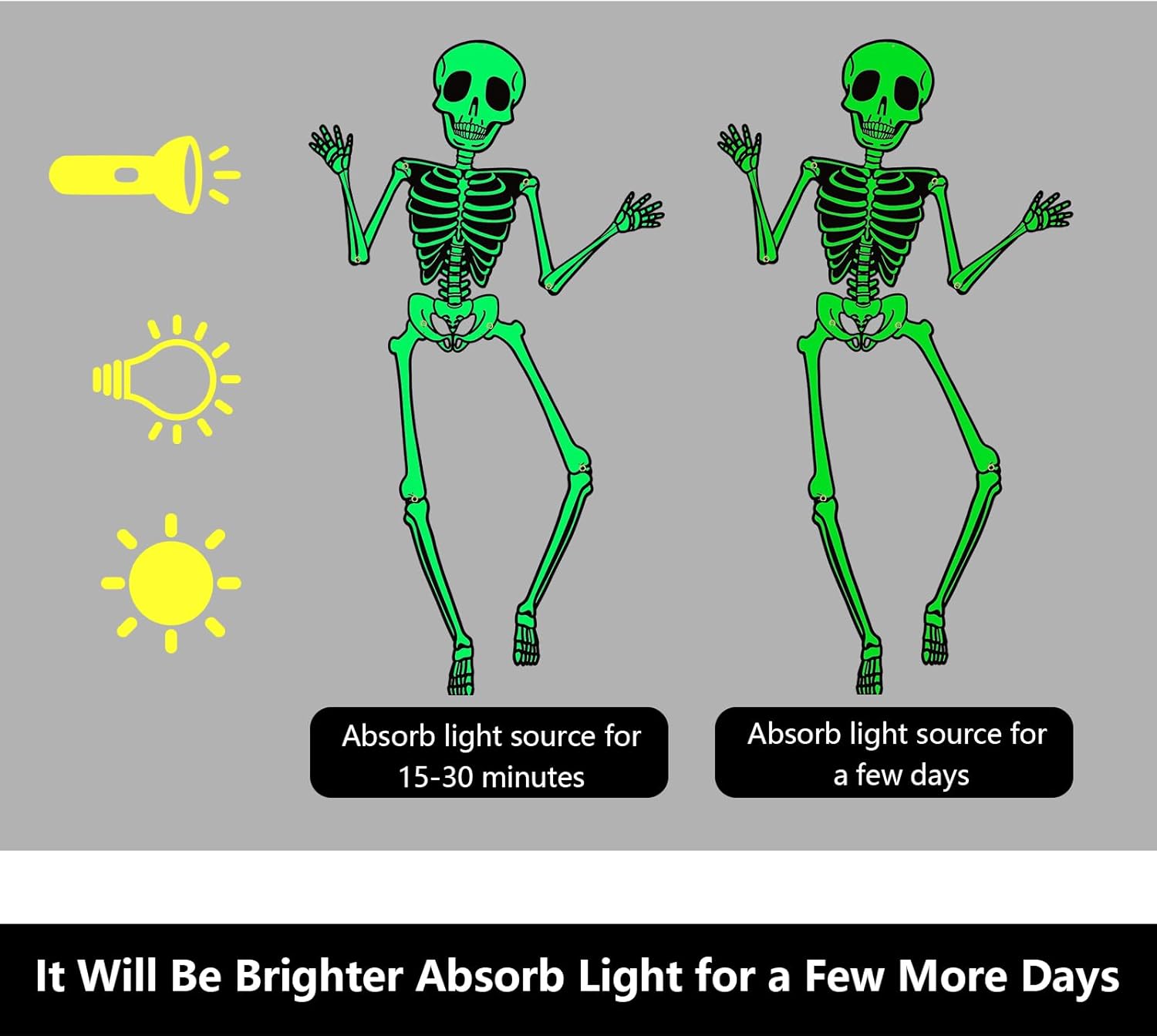 Kalefo Halloween Glow in the Dark Skeleton Decorations