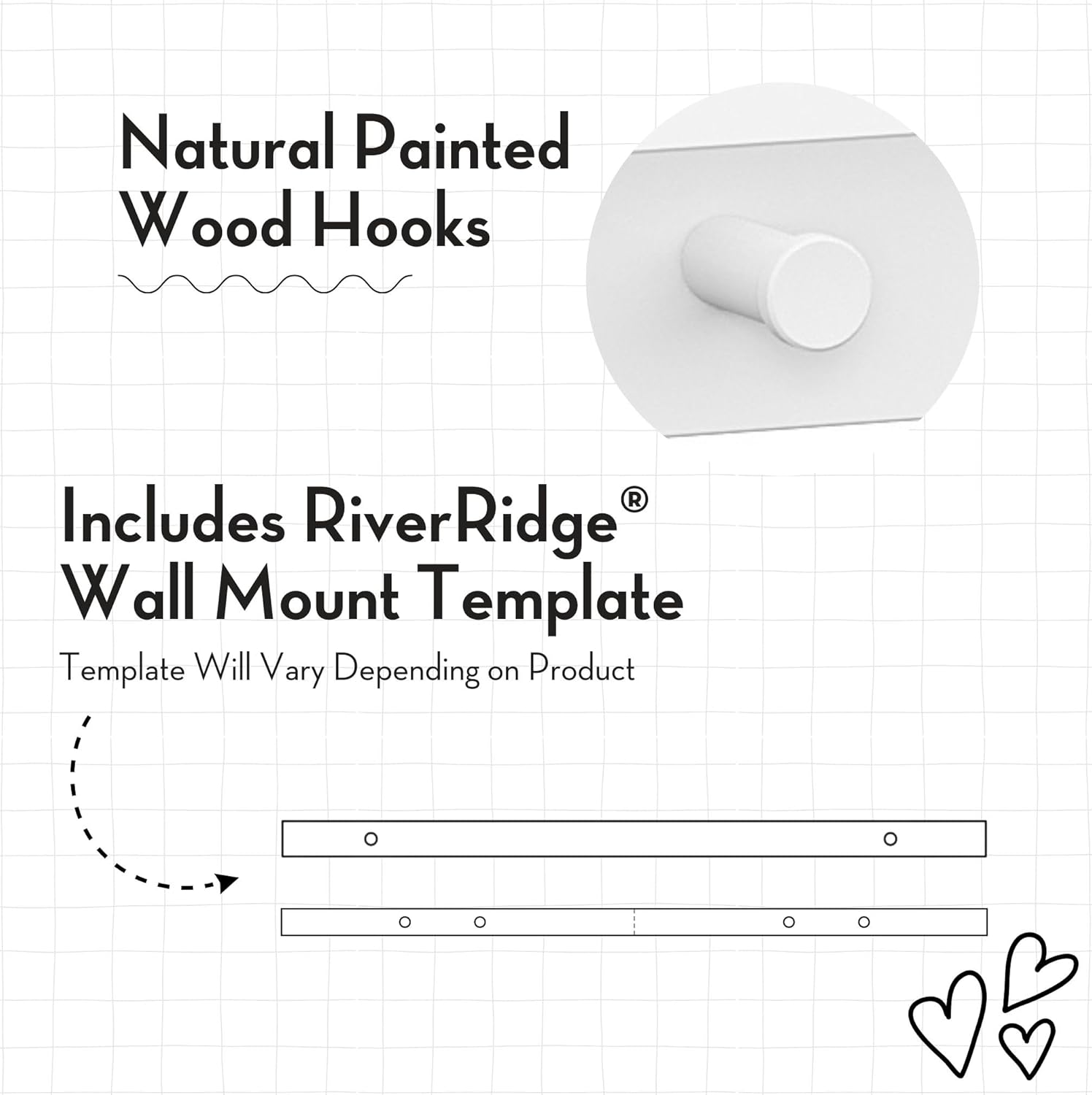RiverRidge Kids 2-Tier Wall Shelf with Hooks