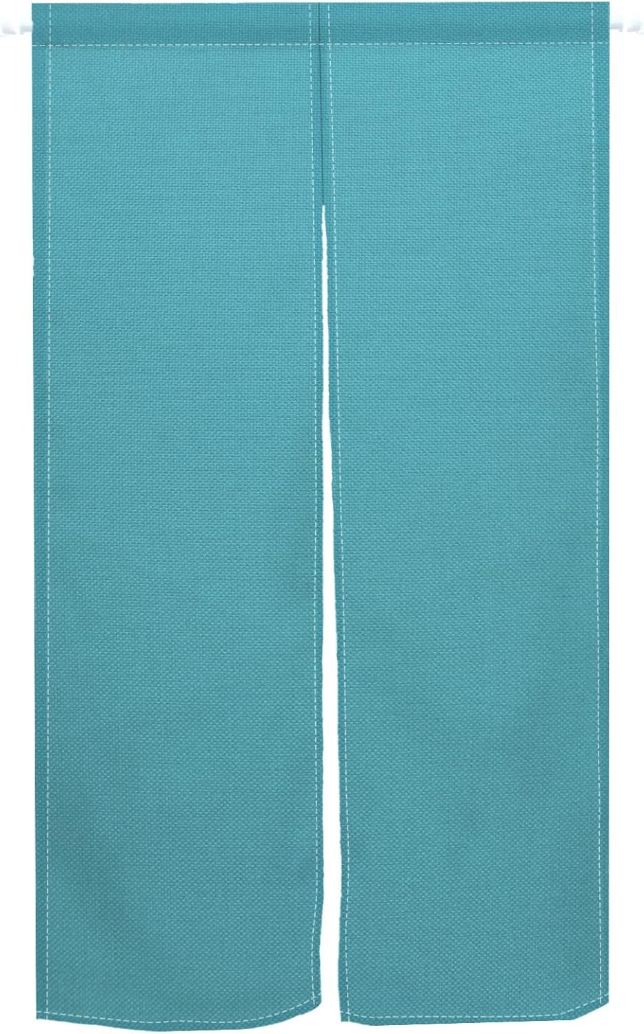 Leowefowa Solid Turquoise Blue Noren Curtain Panel
