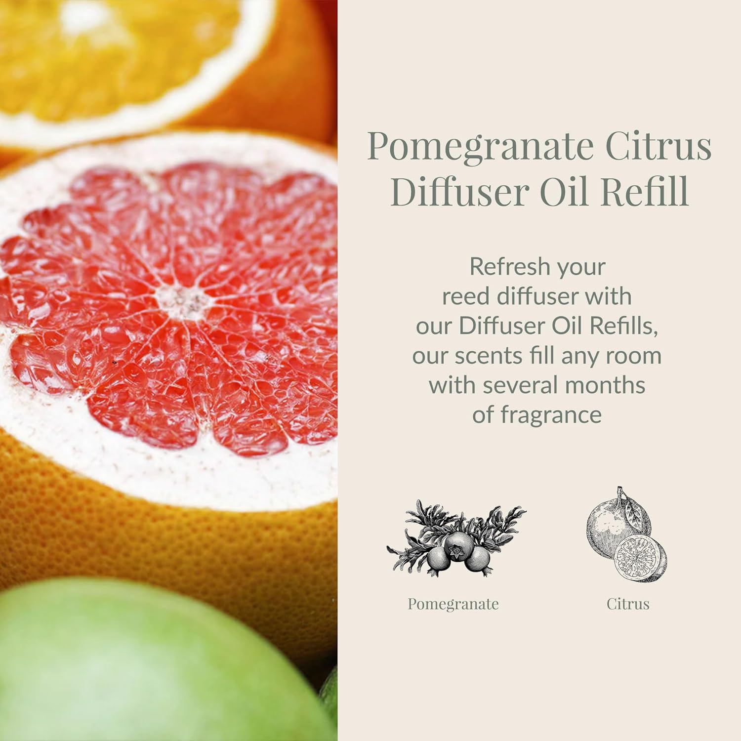 Archipelago Botanicals Pomegranate Citrus Diffuser Oil Refill