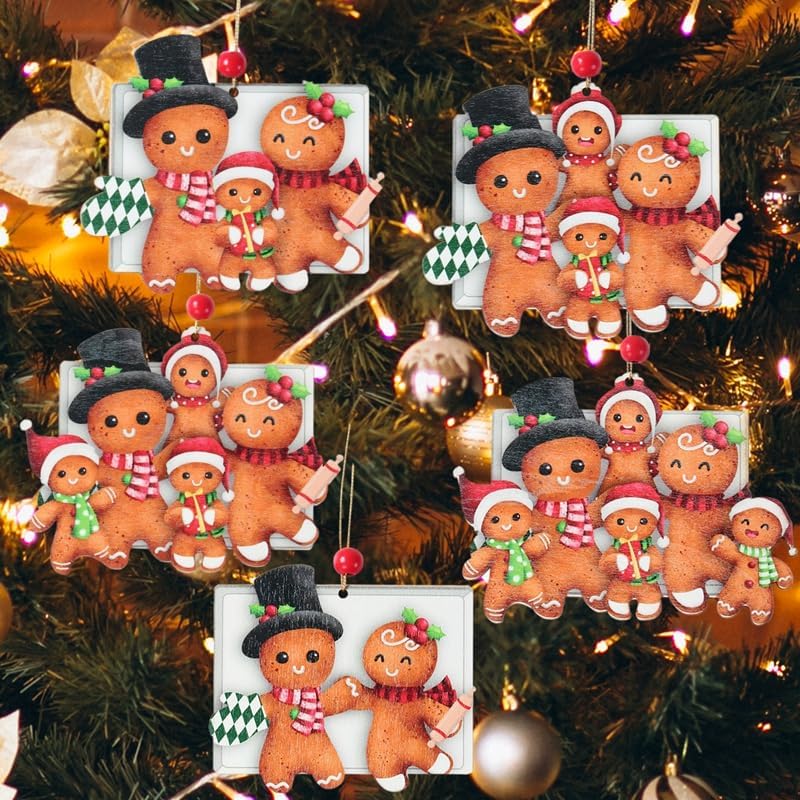 Christmas Gingerbread Man Wooden Pendant
