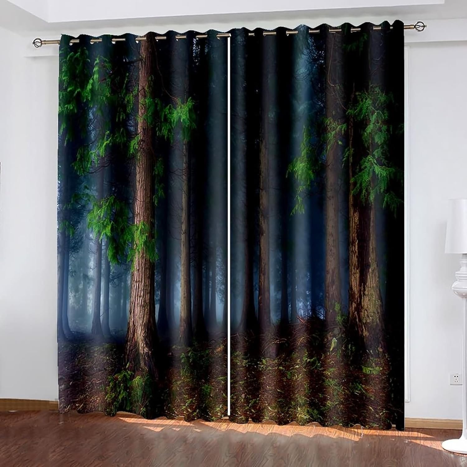 Homxi 2 Panel Blackout Curtains Psychedelic Trees
