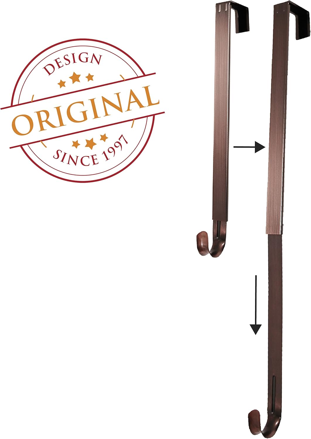Haute Decor Adapt Adjustable Wreath Hanger with Removable Icon 1