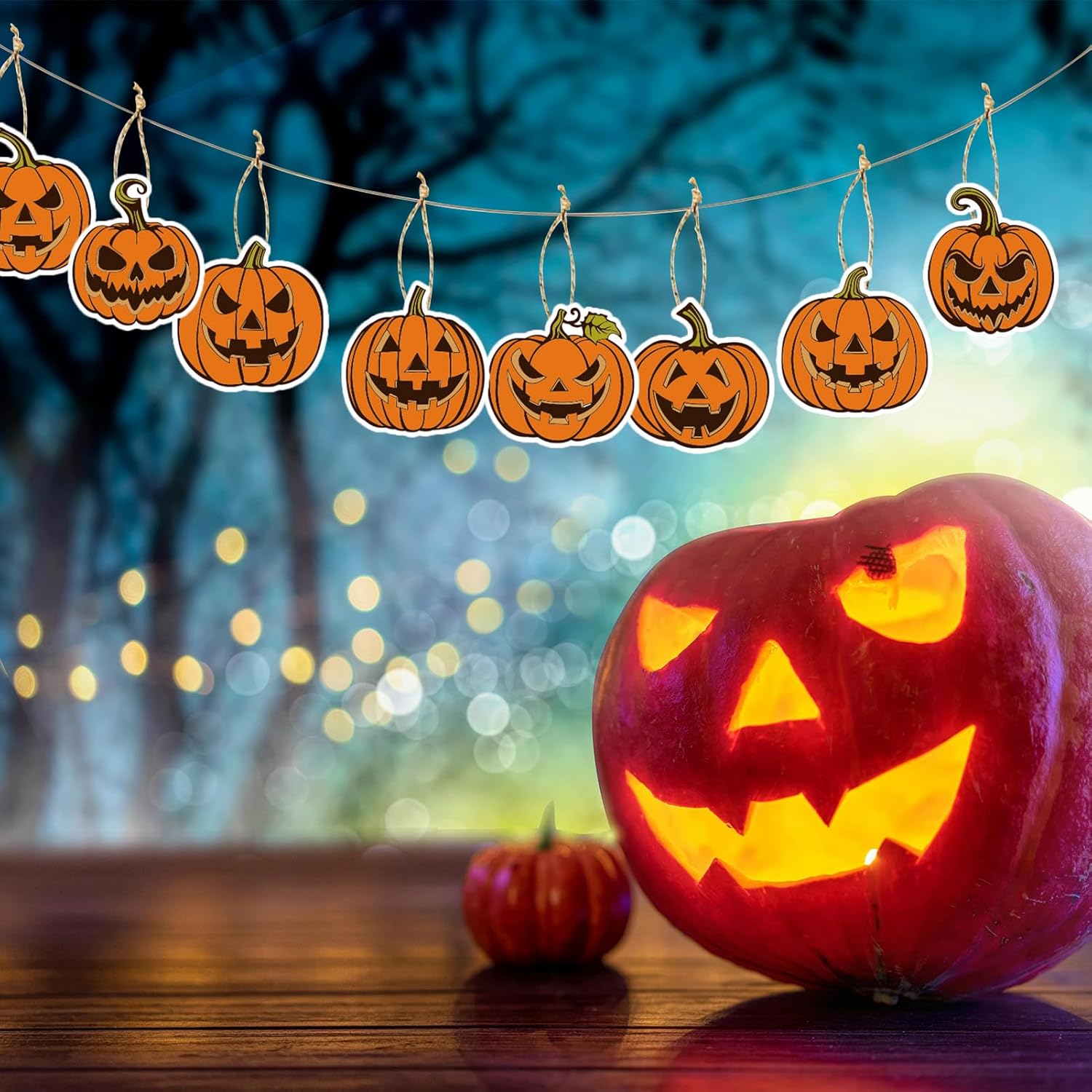 16Pcs Halloween Tree Decorations Hanging Ornaments
