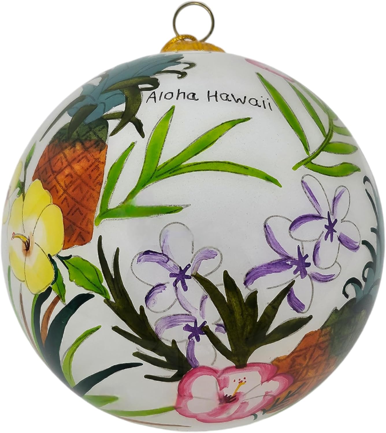 Pineapple Garden Serenity Hawaiian Christmas Ornament