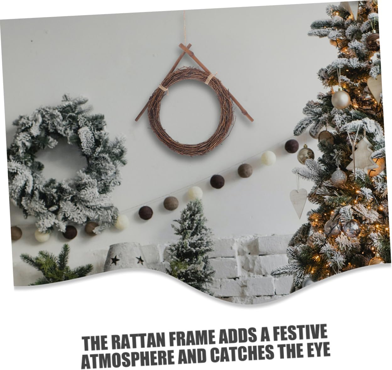 2pcs Rattan Wreath Frames for Crafts and Seasonal Displays