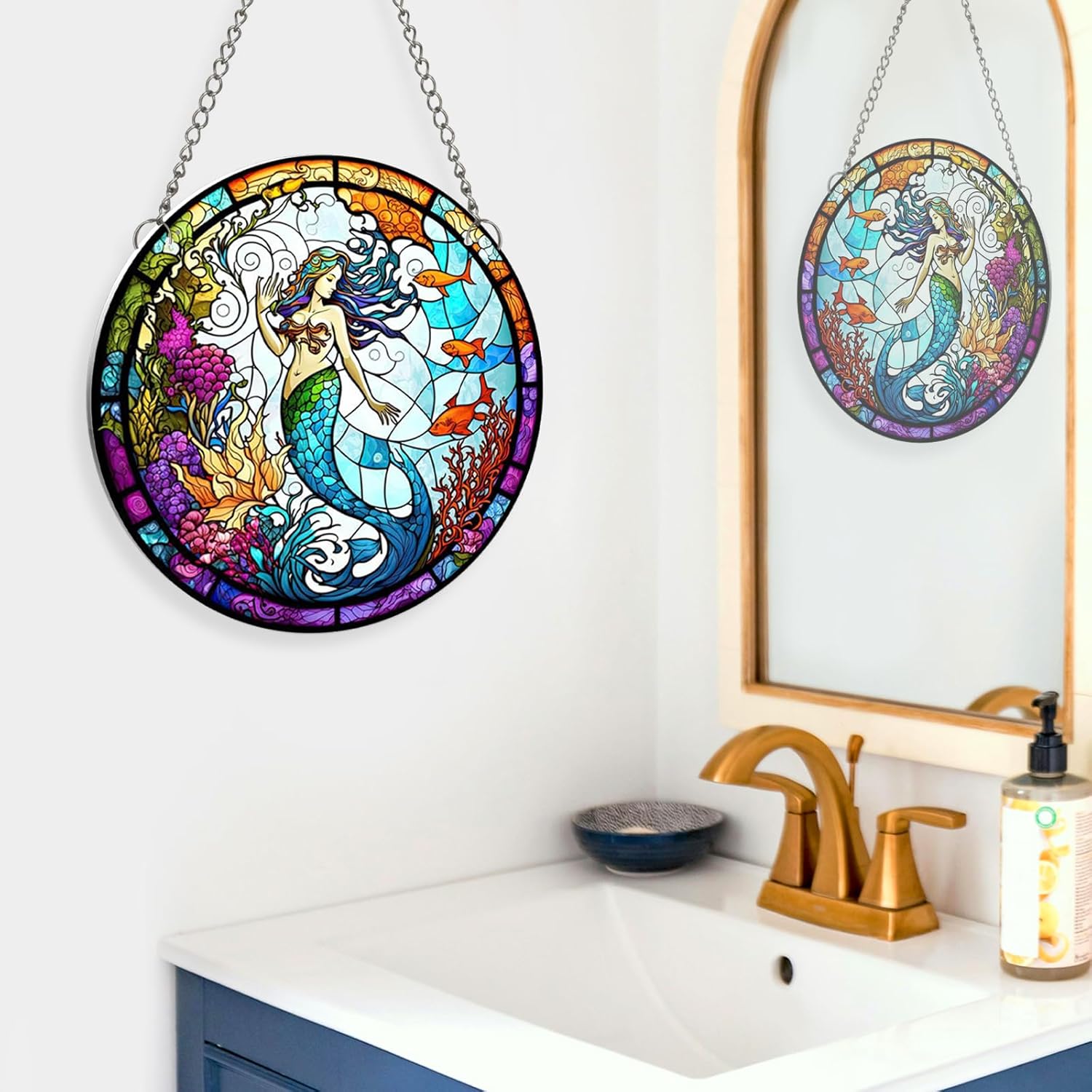 MATIHAY Mermaid Acrylic Wall Decor Hanging