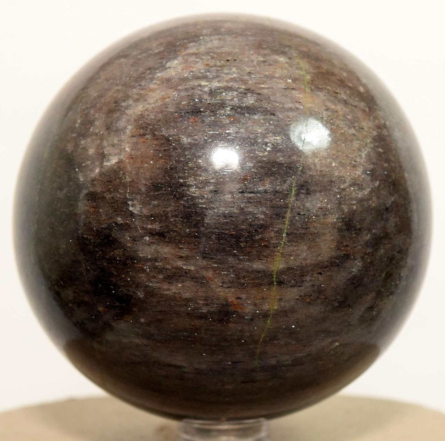 HQRP 275 Inch Blue Jade Sphere with Stand