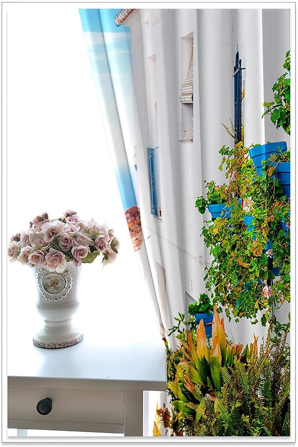 Homxi 2 Panels Blackout Curtains Set Eyelet Coastal Landscape