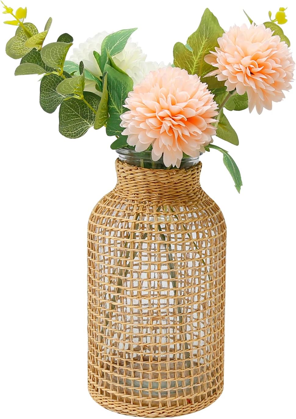 MDEOOSKY Boho Woven Glass Vase 787 Inch