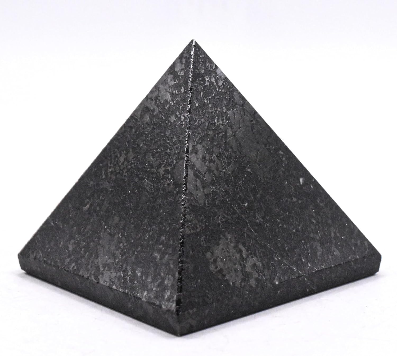22 Inch Black Nuummite Carved Pyramid Crystal Specimen