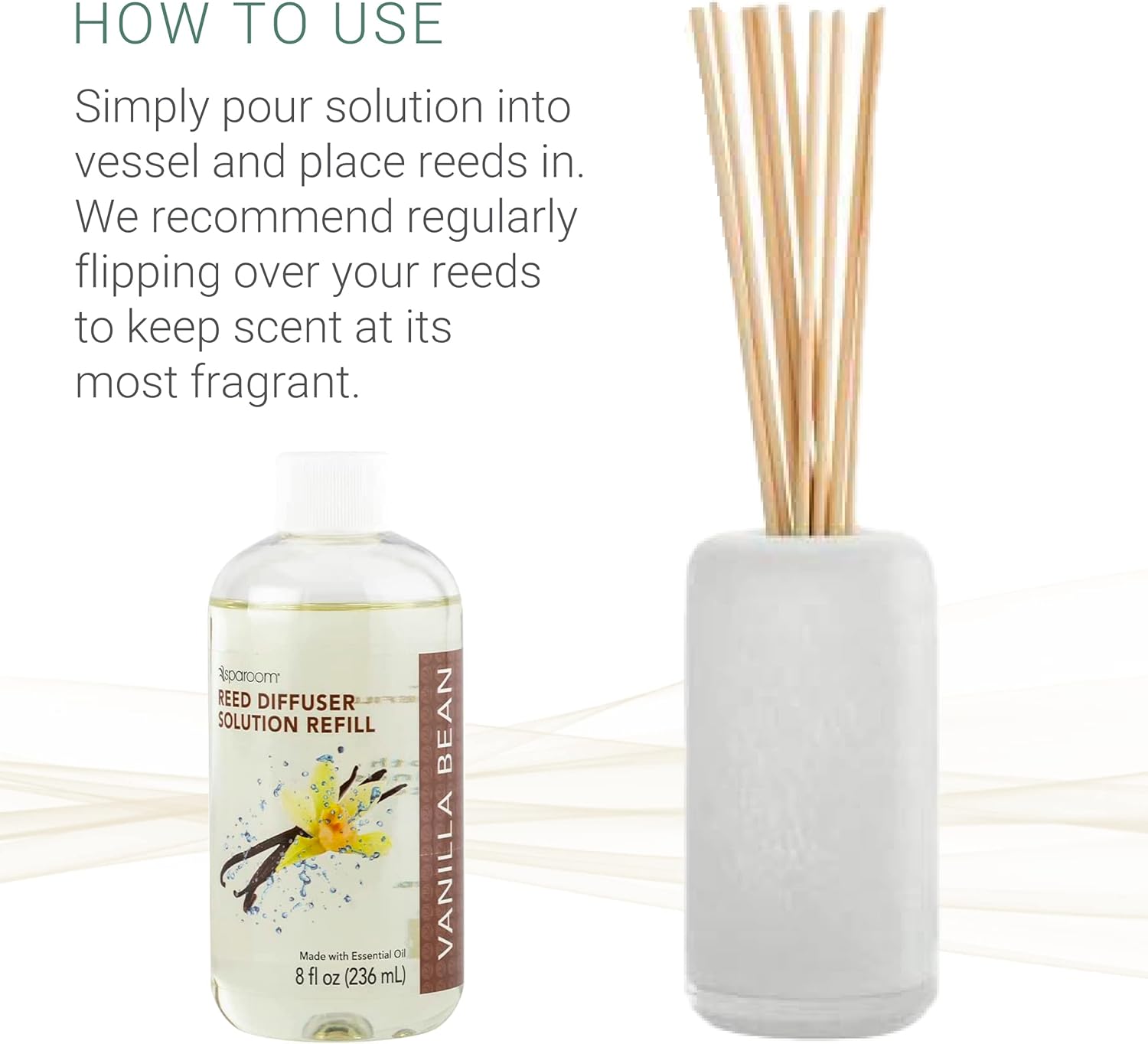 SpaRoom Reed Diffuser Oil Refill Vanilla Bean Scent