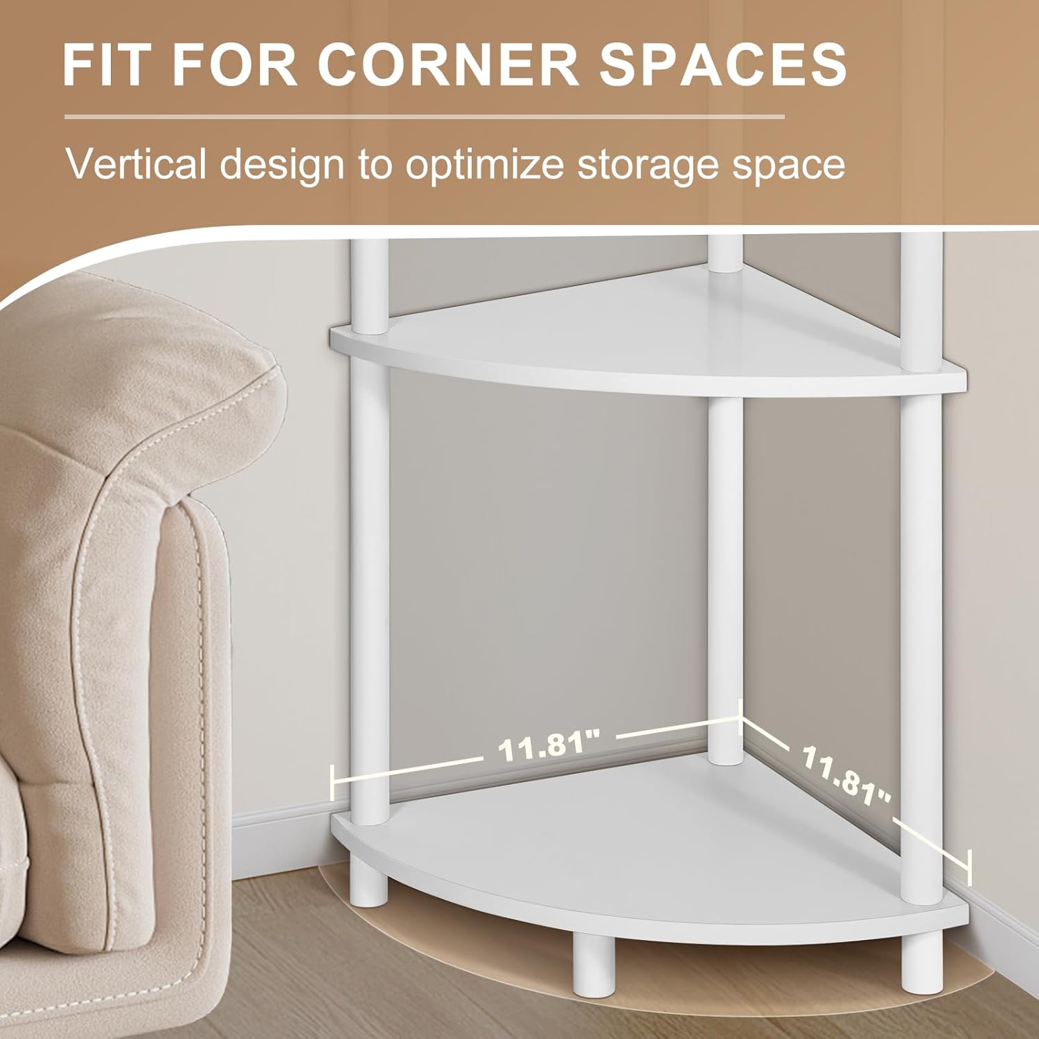 YGYQZ 5 Tier Tall Display Bookshelf Stand