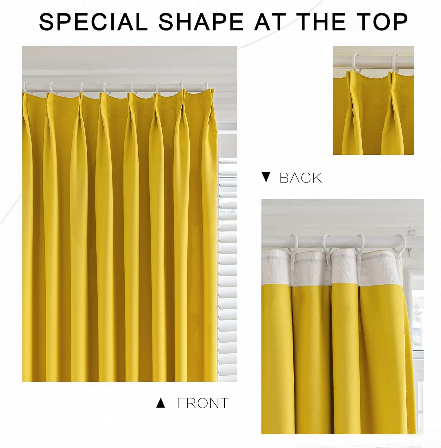 MUMFAS 72 x 84 Blackout Pinch Pleat Curtain Panel