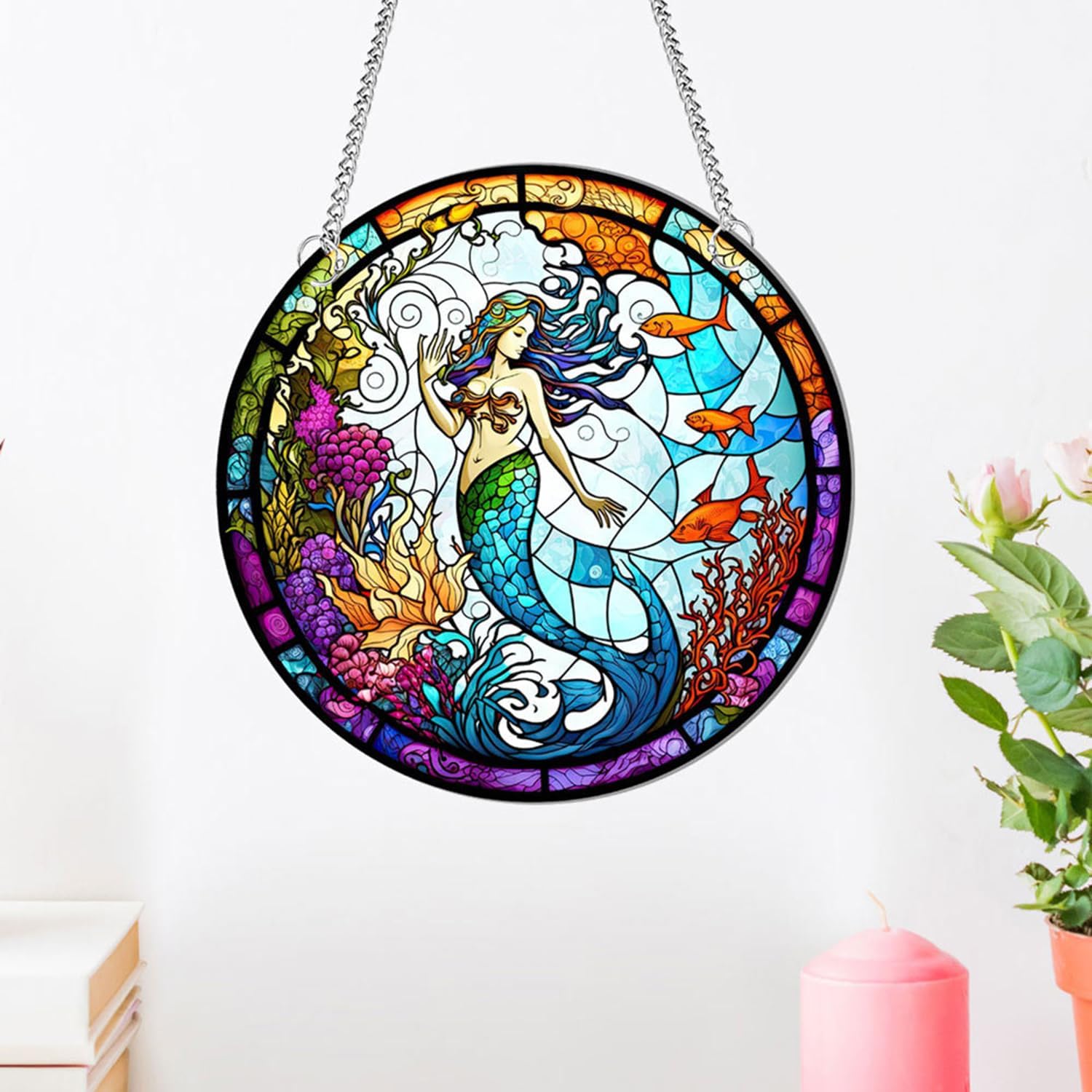 MATIHAY Mermaid Acrylic Wall Decor Hanging
