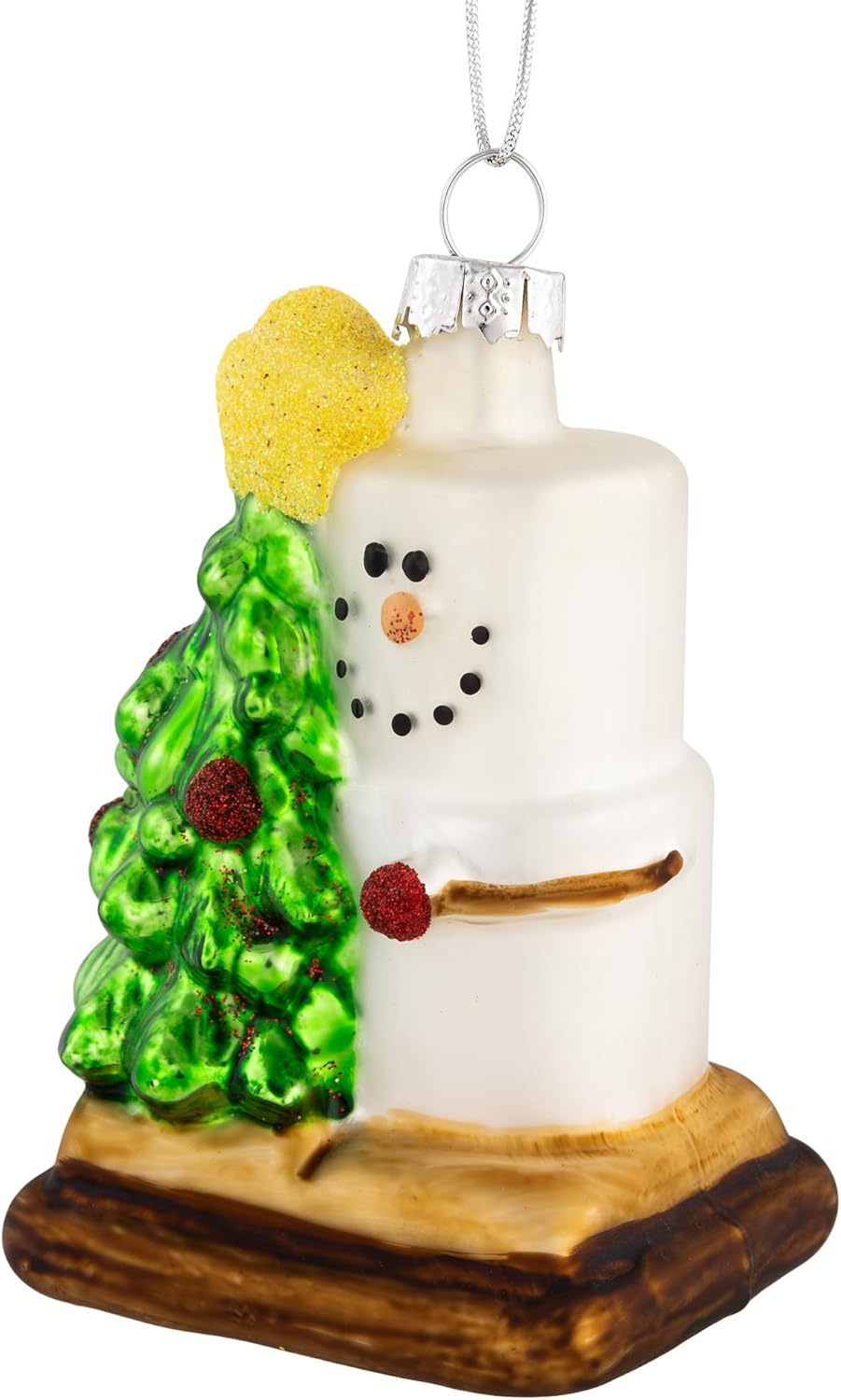 Northlight Smore with Tree Glass Christmas Ornament 325 White