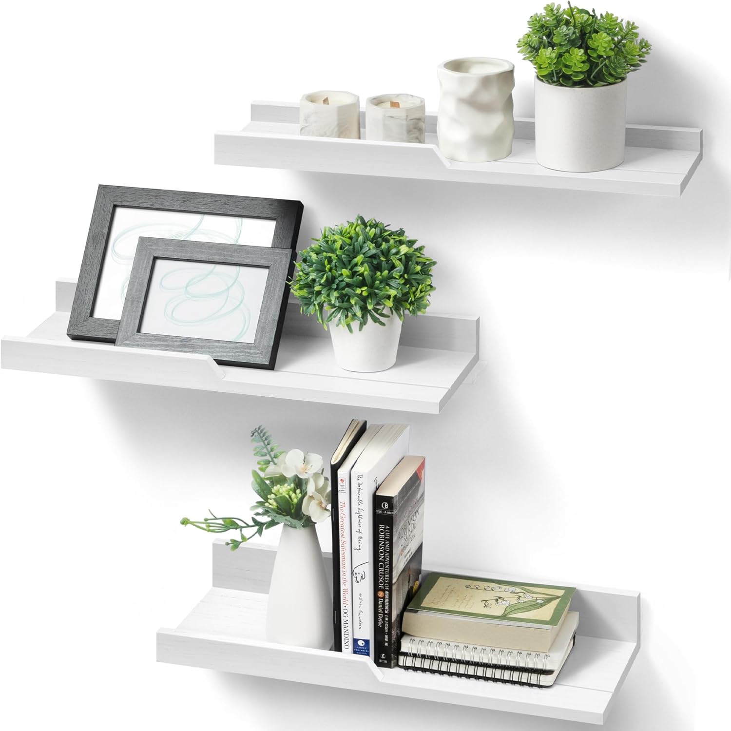 Rebee Vision Farmhouse Floating Shelves Set of 3