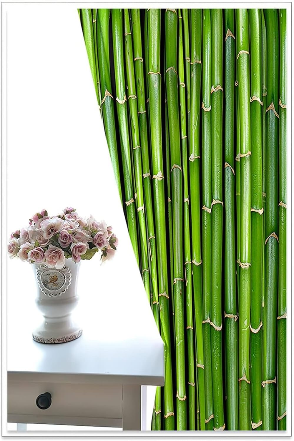 Homxi Blackout Drapes 2 Panels Set Grommet Tree Trunk Pattern Green Curtains Bedroom