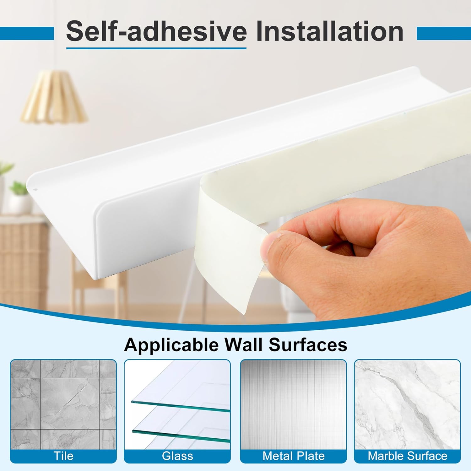 SAYAYO White Floating Shelves Wall Storage 2pcs
