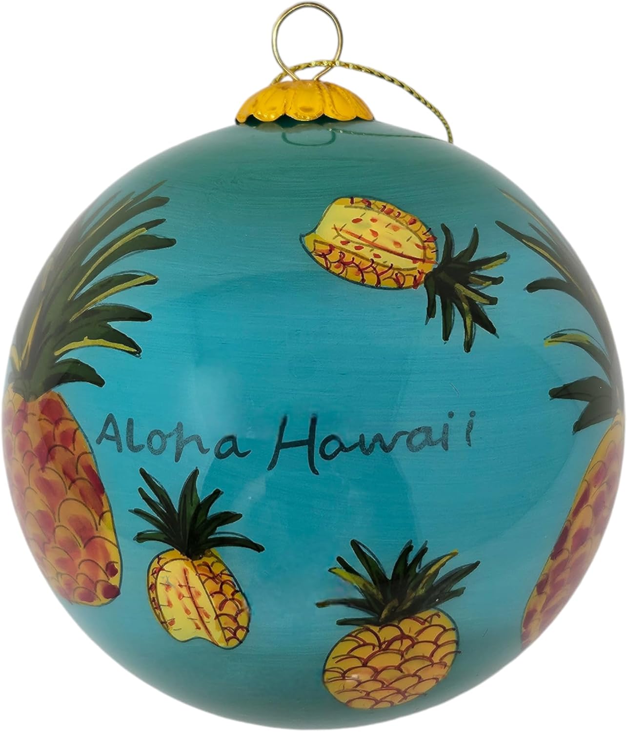Sweet Pineapple Moments Hawaiian Christmas Ornament 3 inch 1