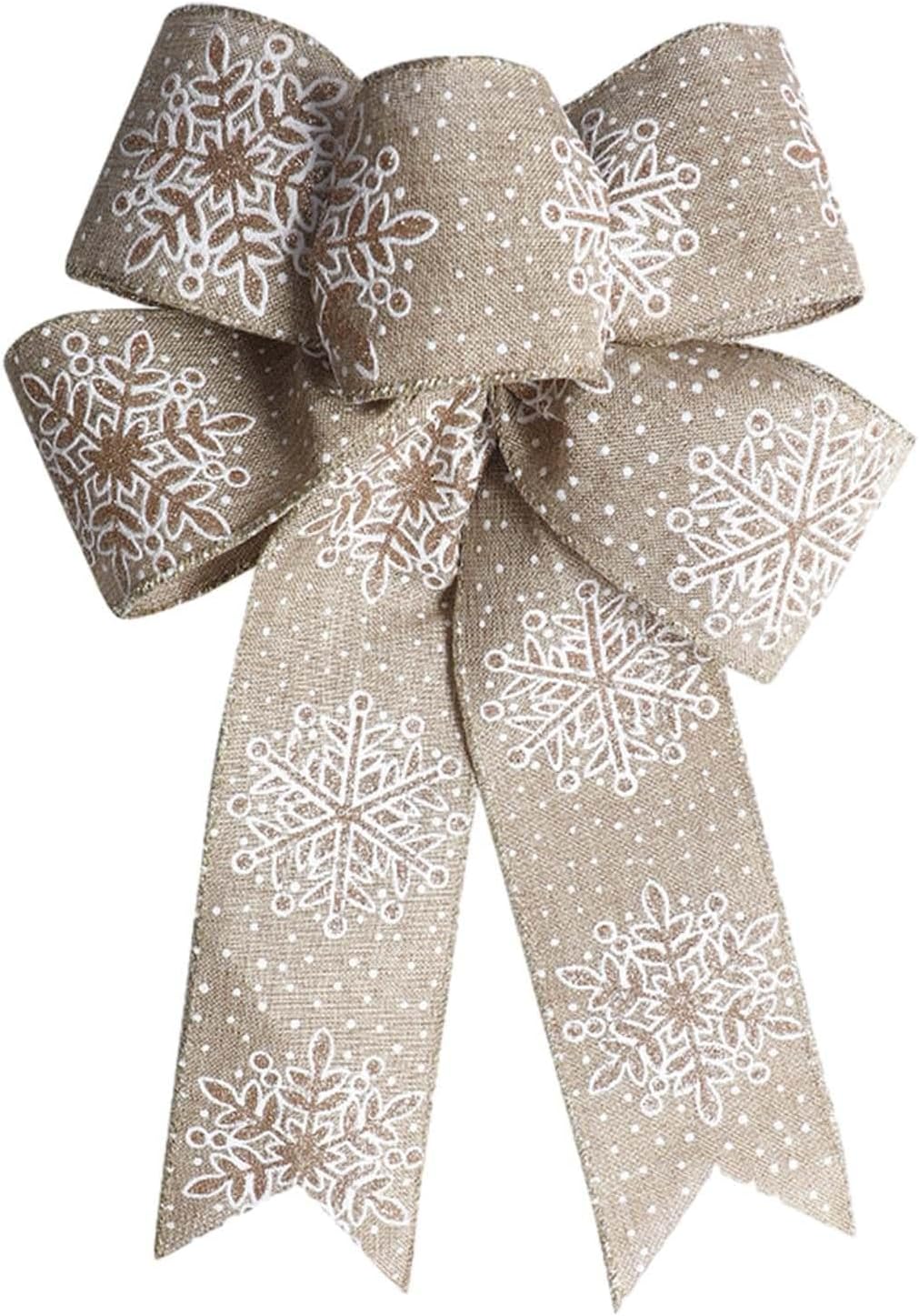 Large Christmas Wreath and Snowflake Decor