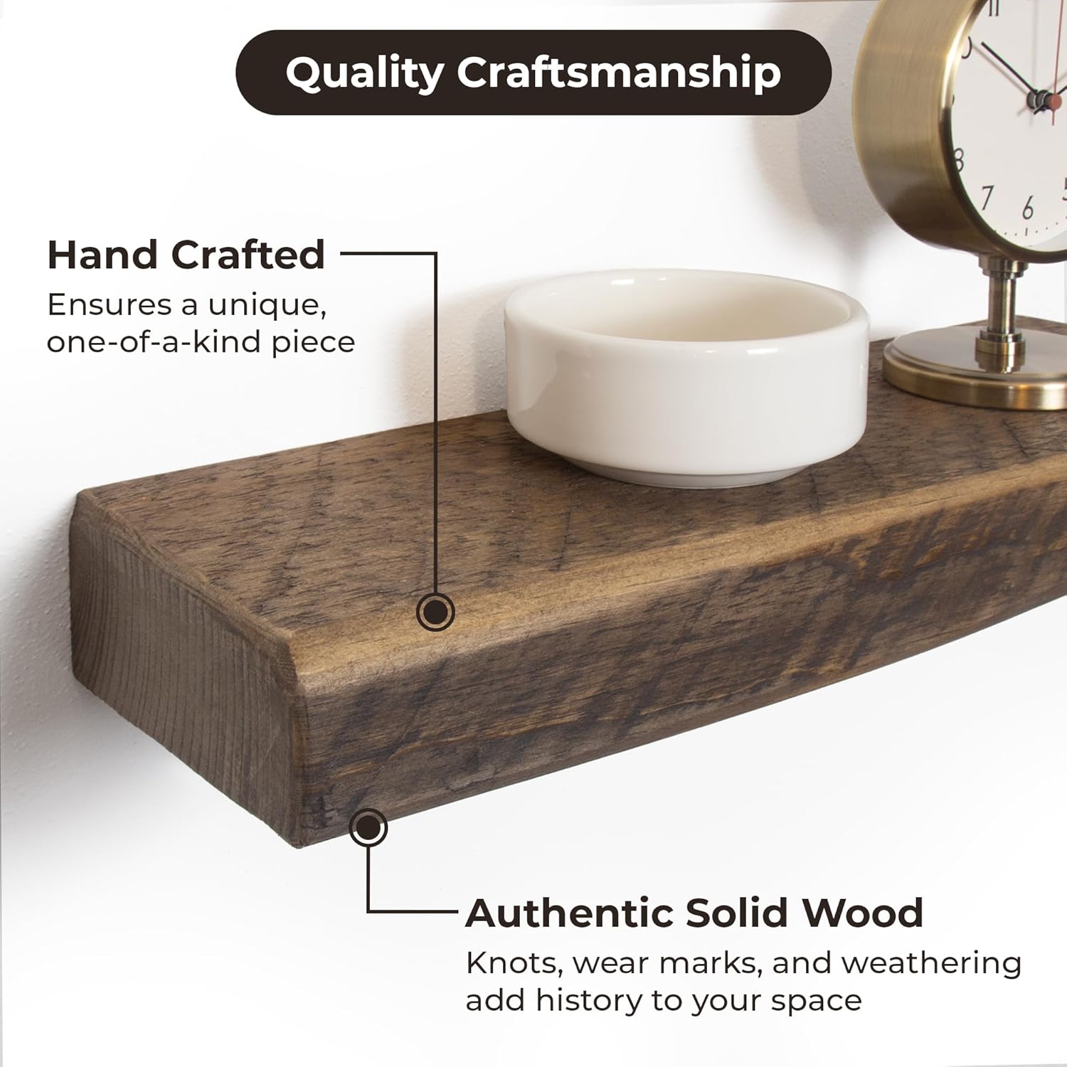 Reclaimed Wood Floating Shelves Handmade Rustic Wall Decor