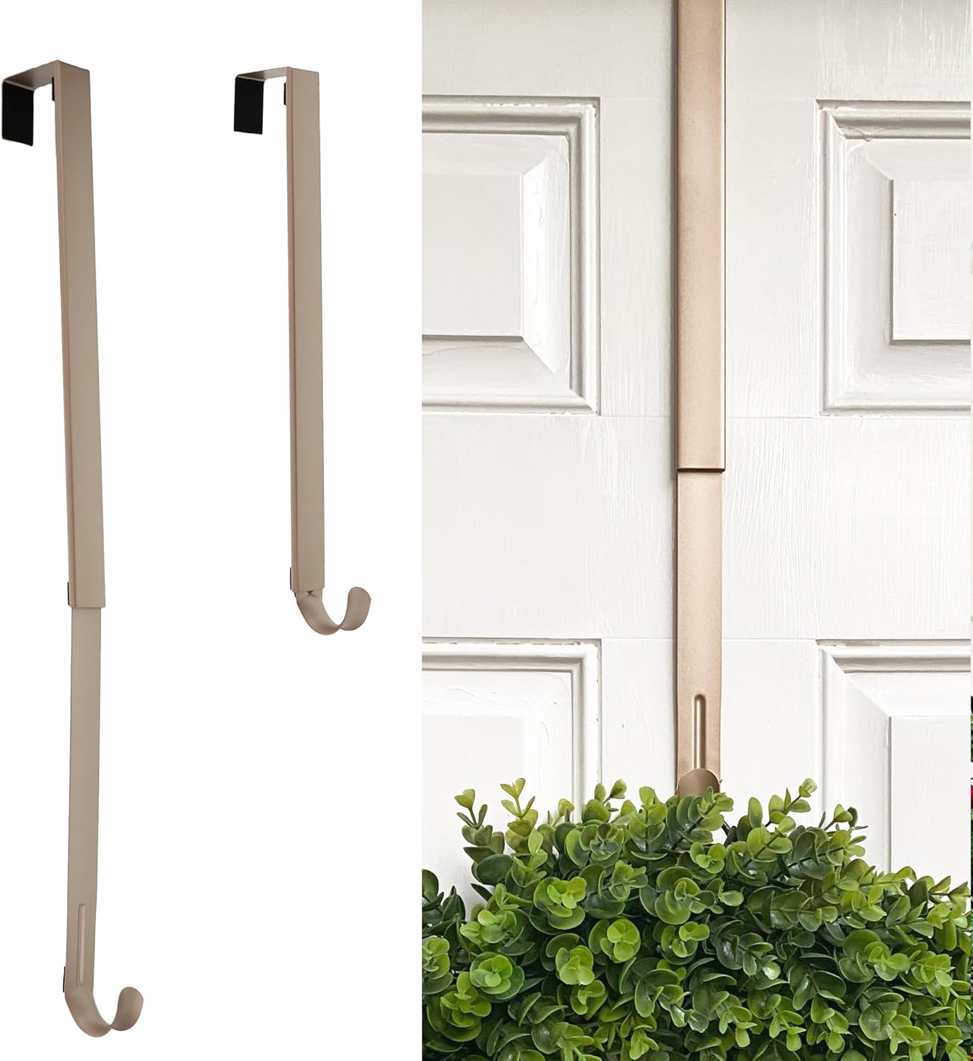 Haute Decor Adjustable Wreath Hanger Champagne