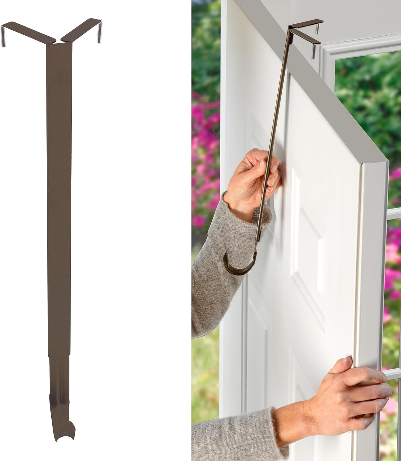 Haute Decor Adjustable Wreath Hanger - Matte Brown