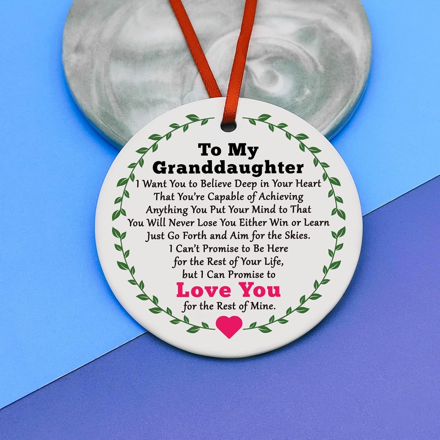 Granddaughter Ornament with Heartwarming Message