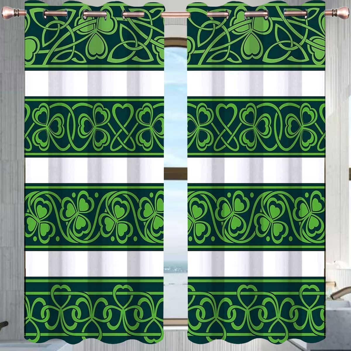 ZYMECH Irish Sliding Curtain Rod Panels 72x72 Inches Grommet Top