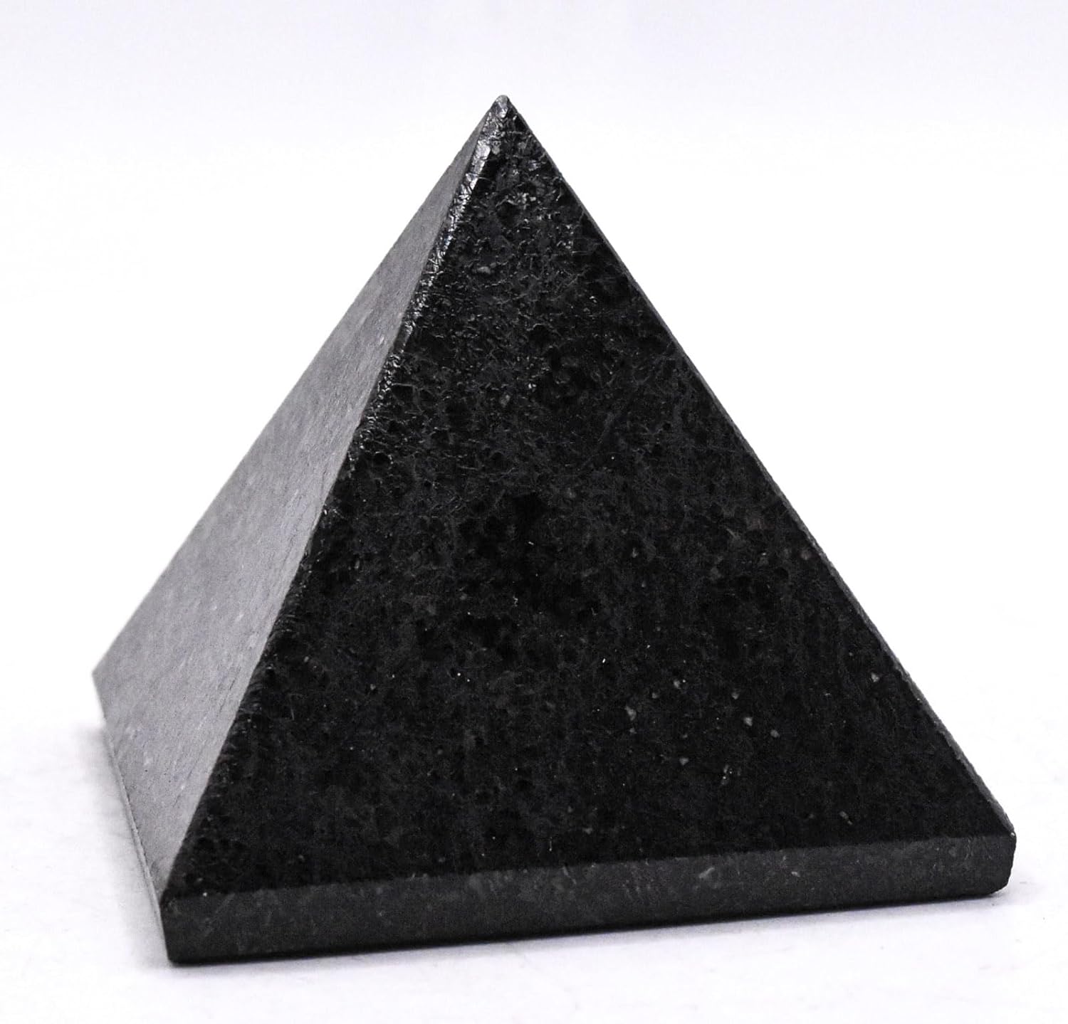 22 Inch Black Nuummite Carved Pyramid Crystal Specimen