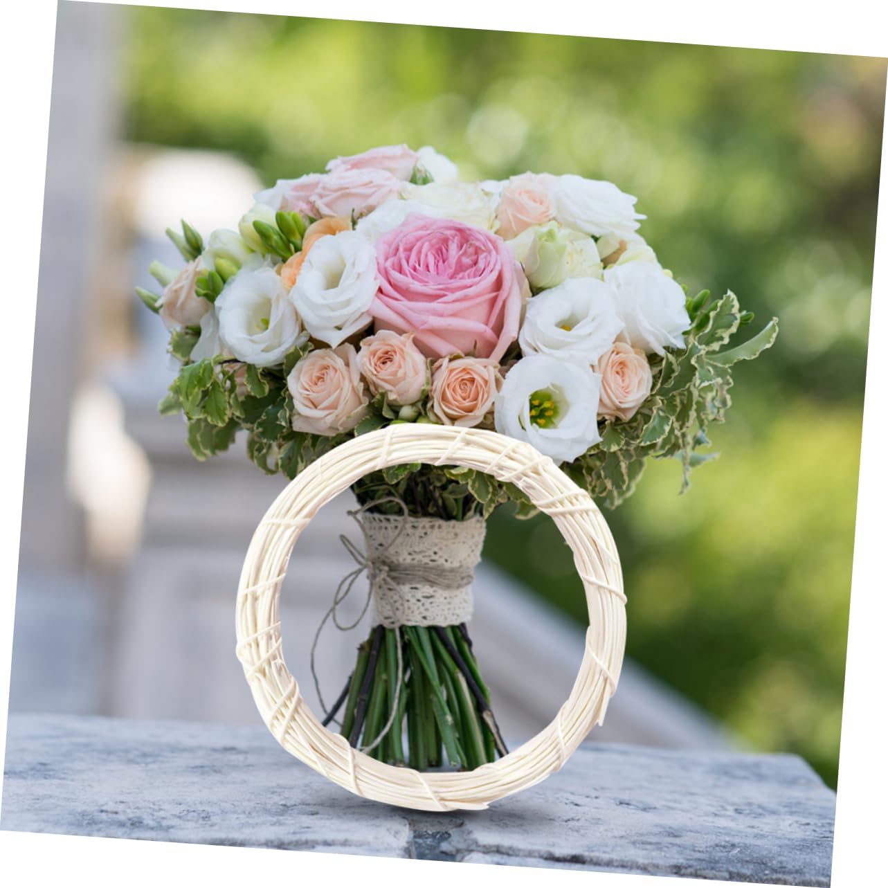 6pcs DIY Rattan Wreath Ring Decor for Wall
