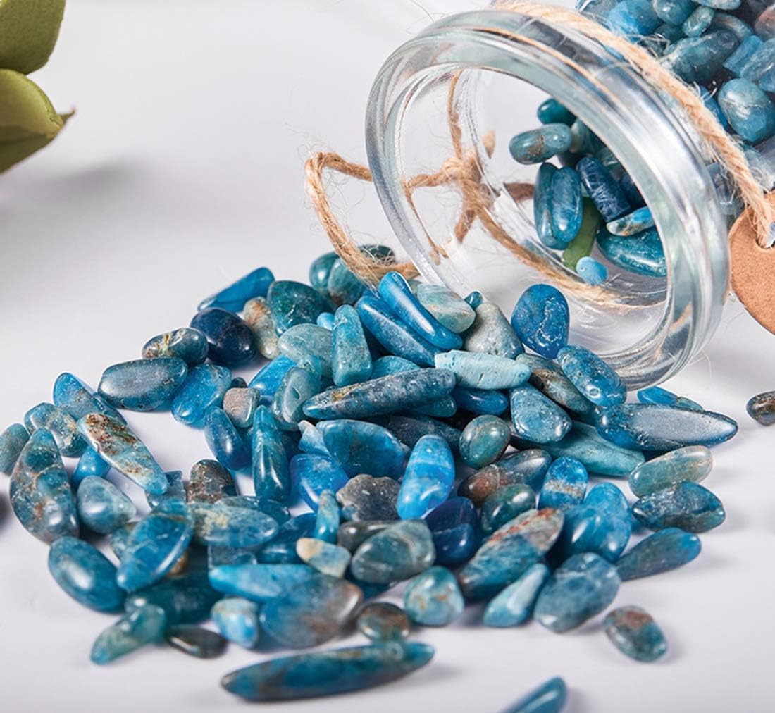 IMALY Blue Apatite Tumbled Chips Healing Stones 05lb