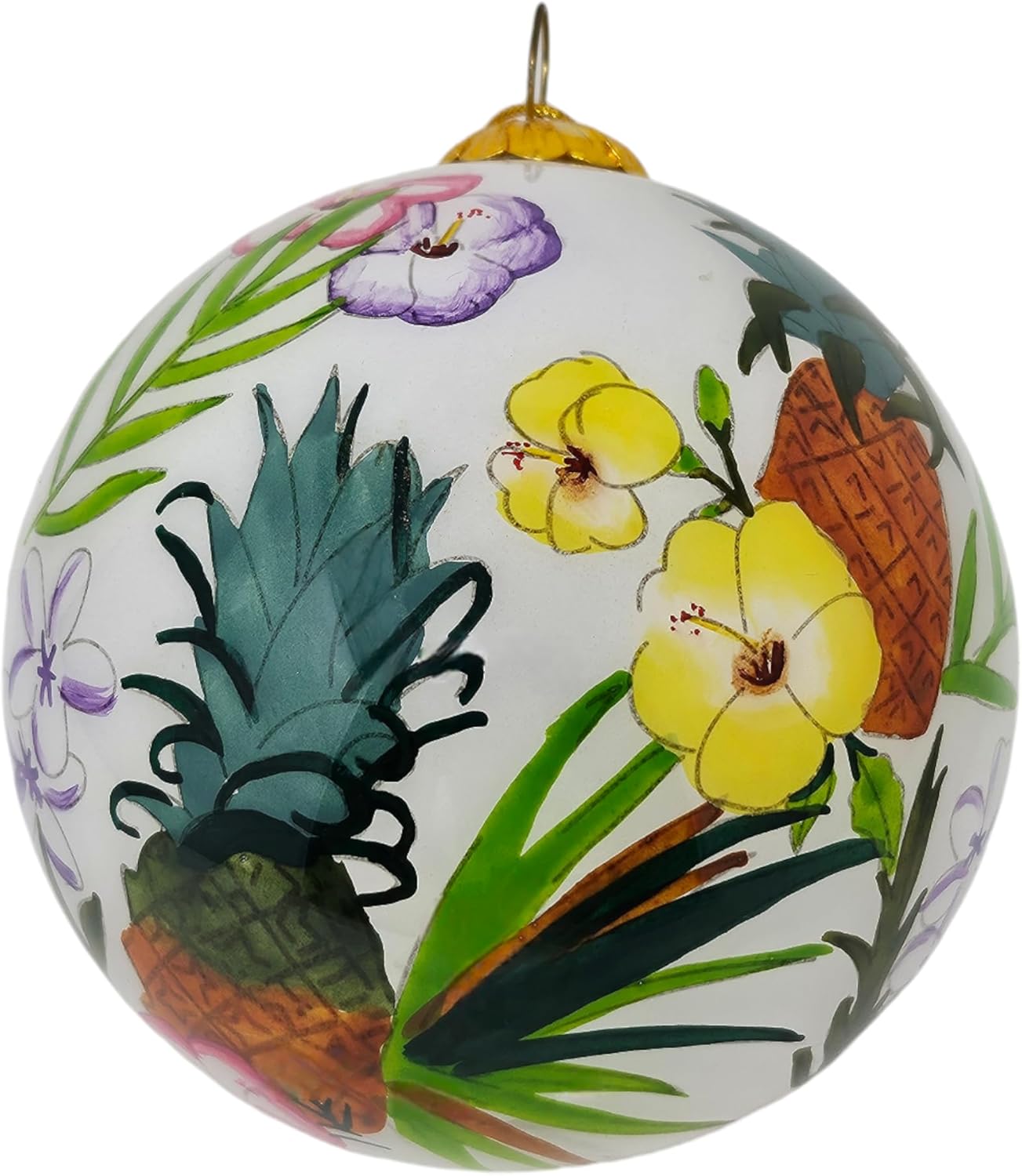 Pineapple Garden Serenity Hawaiian Christmas Ornament