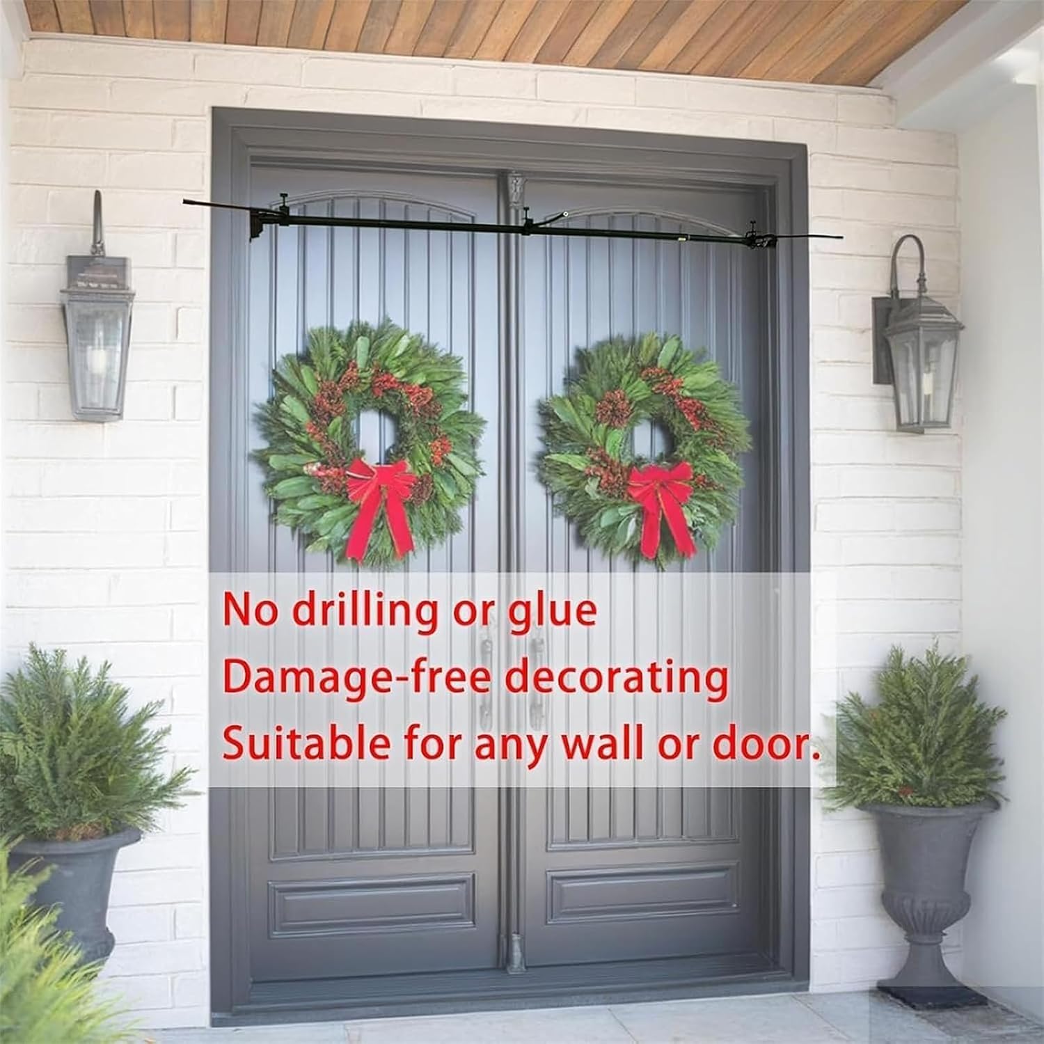 Adjustable Garland Hanger for Door Frame 32-80 Inch Fit
